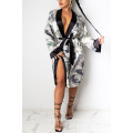 2021 Designer d&#39;été en vrac sexy femmes robe Lingerie Luxury Longue Bath Femme Money Robe Silk Satin Robe